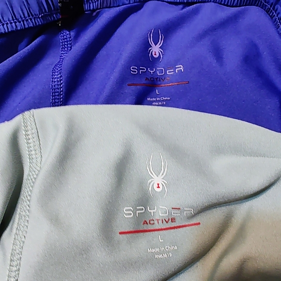 Spyder Women's Athletic Shorts in Gray and Blue - Picture 5 of 5